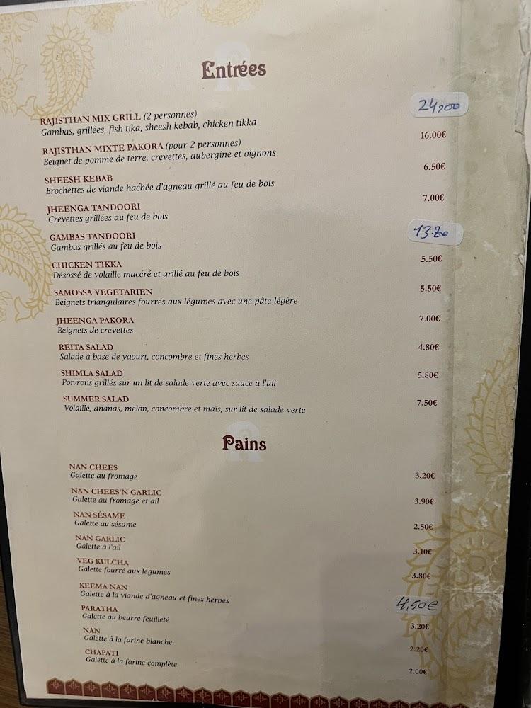 LE RAJASTHAN - Menu Image 1