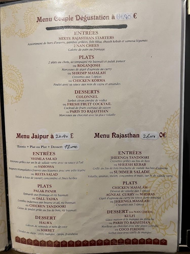 LE RAJASTHAN - Menu Image 3